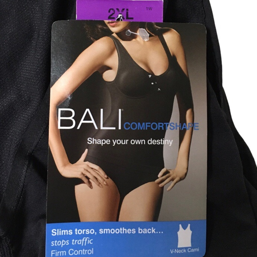 Bali Comfort Shape Firm Control V-neck Cami Tank Top NWT | 2XL